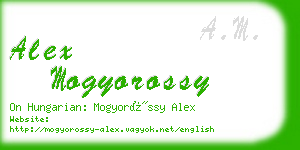 alex mogyorossy business card